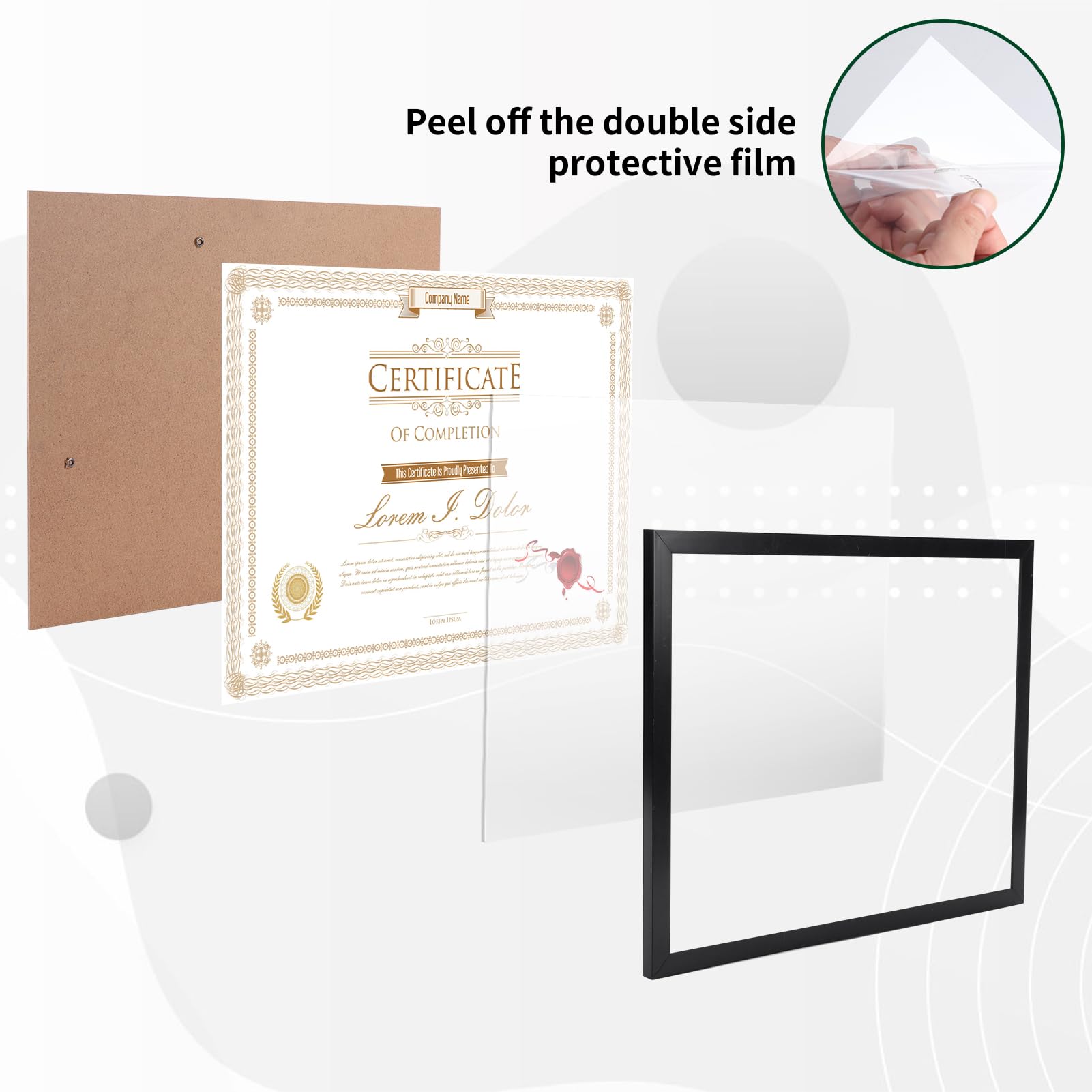 WIFTREY 8.5x11 Certificate Picture Frames Sets of 10, Multi 8.5 by 11 Document Diploma Photo Frame Bulk, Wall Hanging or Tableto